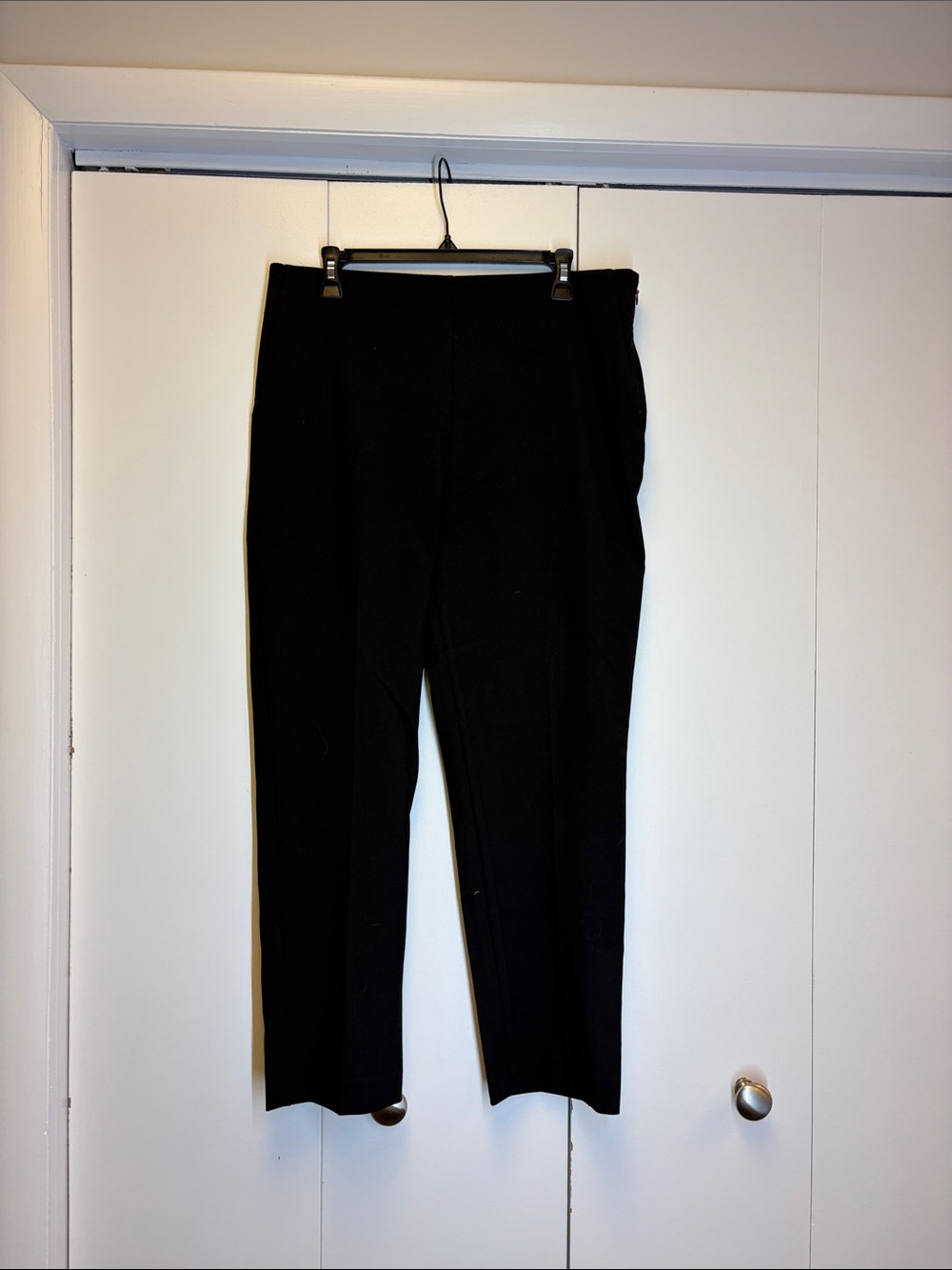 Ann Taylor Black Tailored Straight-Leg Pants